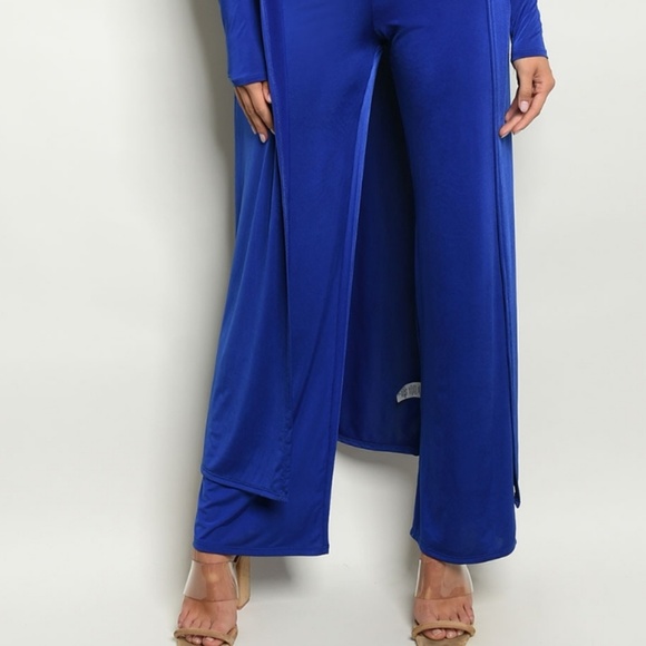 LAST ❤ Royal Blue 3 Piece Duster & Pants Set - Picture 5 of 6